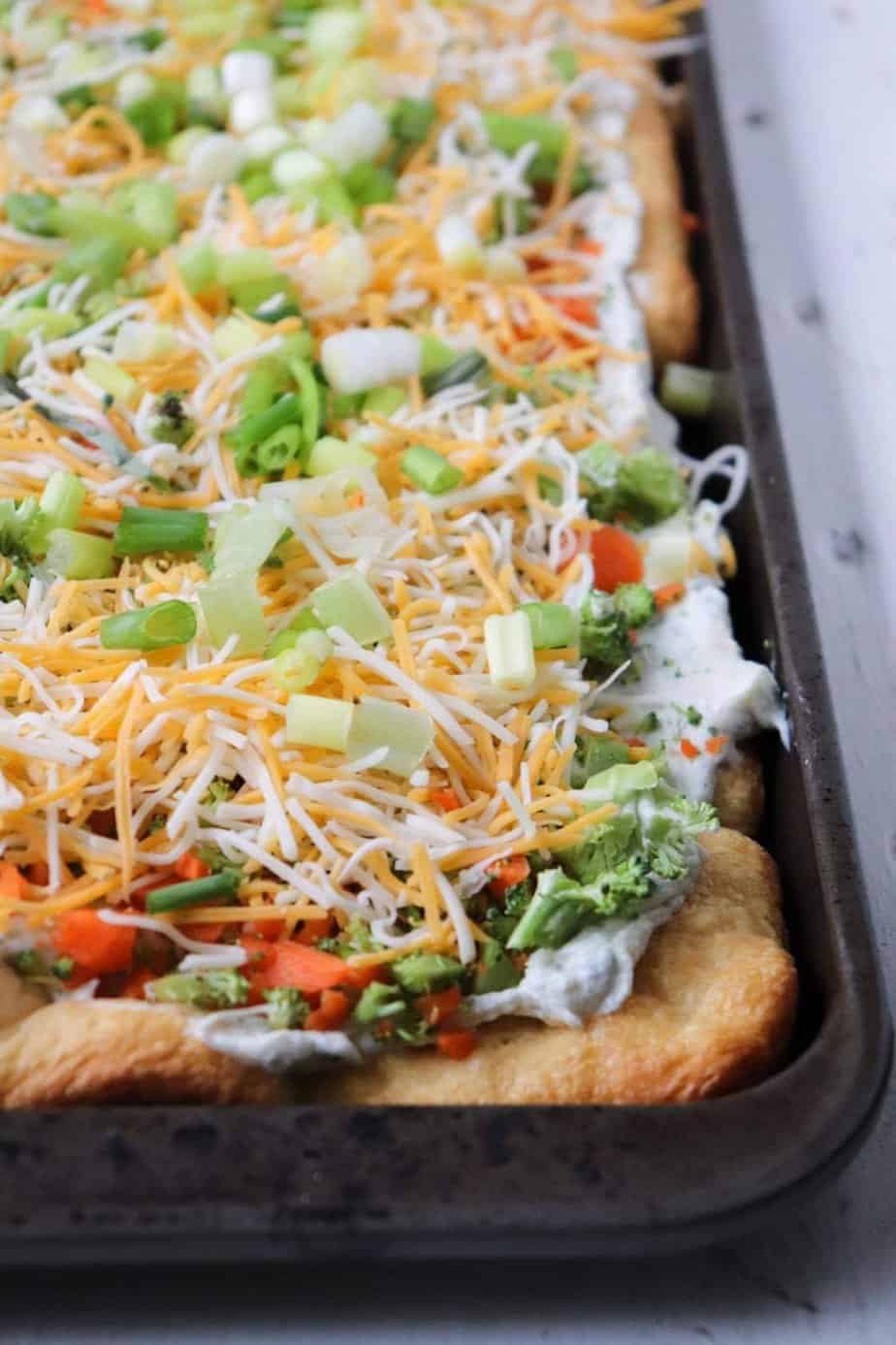 One Pan Veggie Pizza on a Sheet Pan (1)