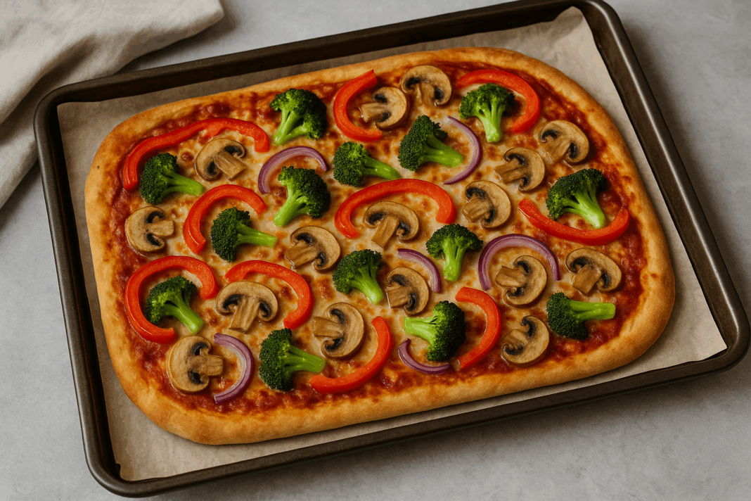 One Pan Veggie Pizza on a Sheet Pan
