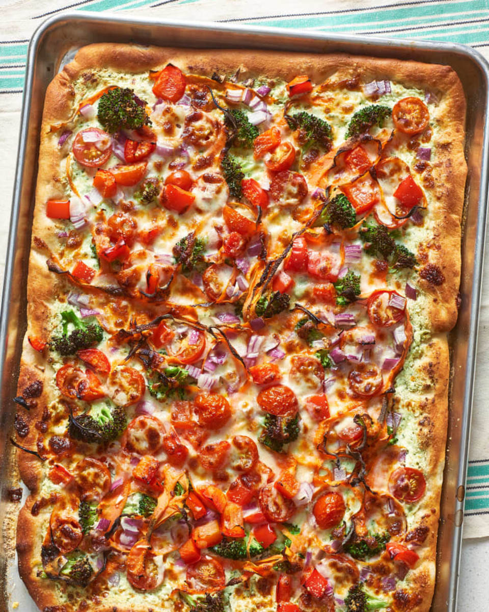 One Pan Veggie Pizza on a Sheet Pan (3)