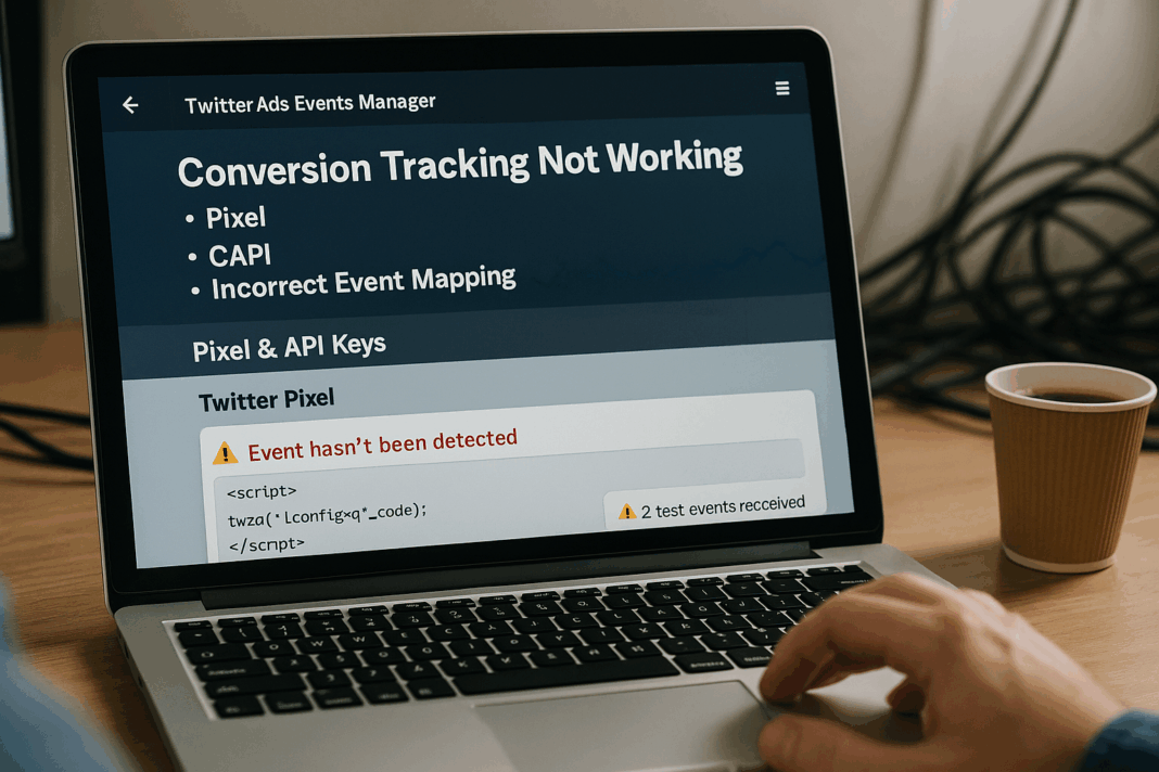 TwitterX Conversion Tracking Not Working Pixel, CAPI, and Correct Event Mapping